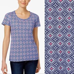 Charter Club Size 2X Blue Perfectly Soft Pima Cotton Women’s Top